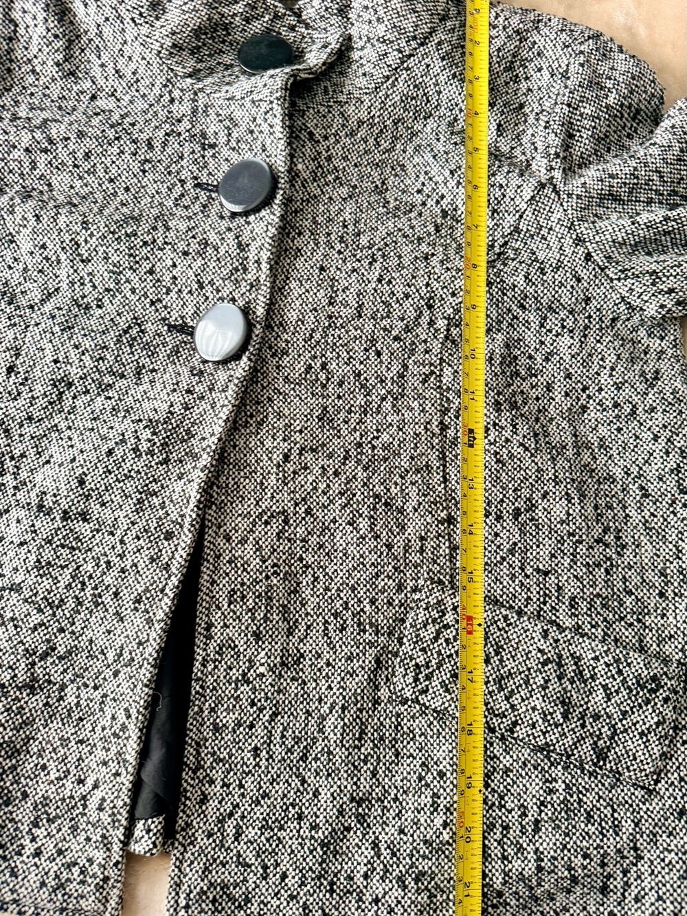 mac & jac Black and White Tweed Button-Front Jacket - Picture 5 of 16